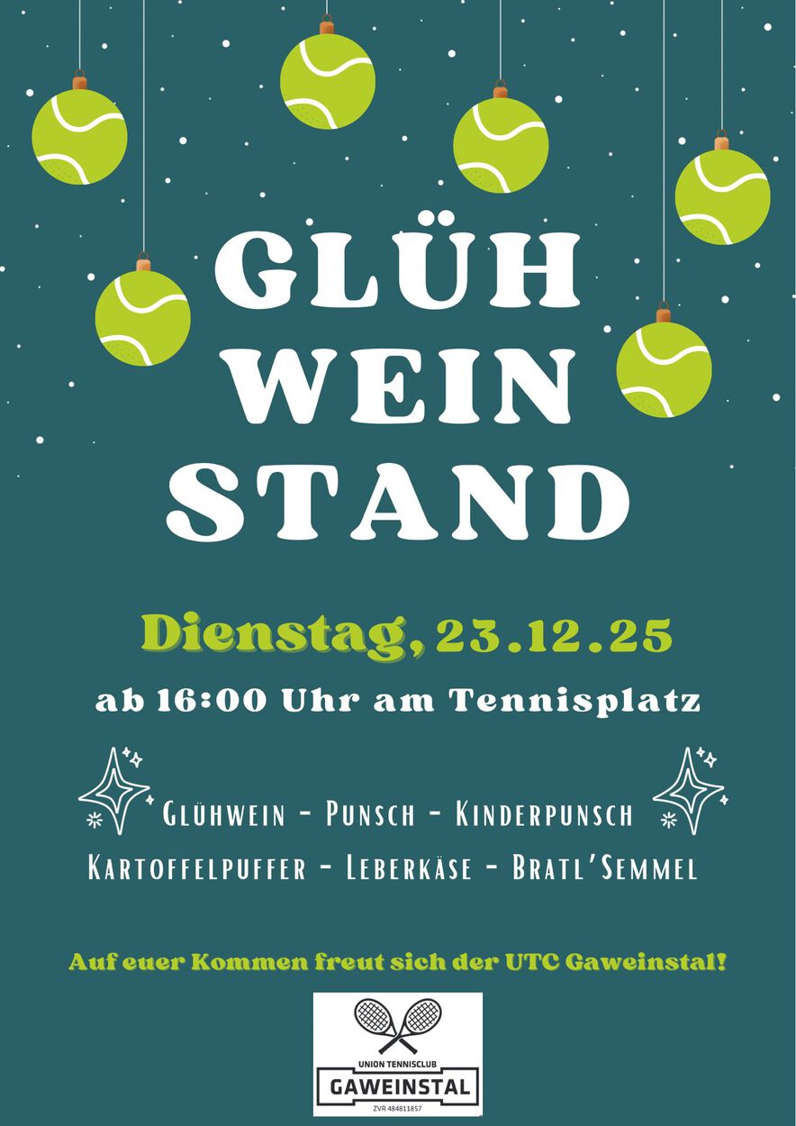 Glühweinstand am Tennisplatz (wetterfest)