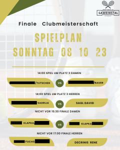 Finalspiele der Clubmeisterschaft 2023