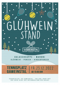 Glühweinstand am Tennisplatz 